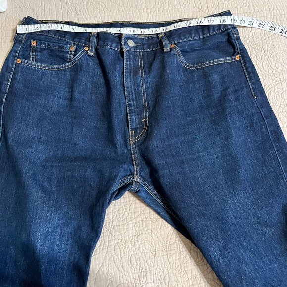 505 Levi's Men's Wide Leg dark blue jeans size 40X32 - Picture 5 of 9